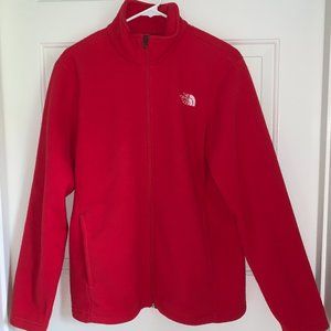Red North Face Fleece Full Zip Up